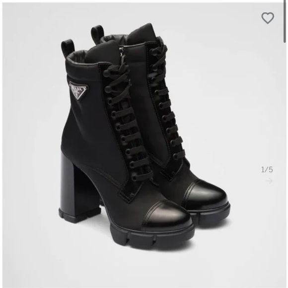Prada Shoes - Prada Women's Black Heeled Lace-Up Boots